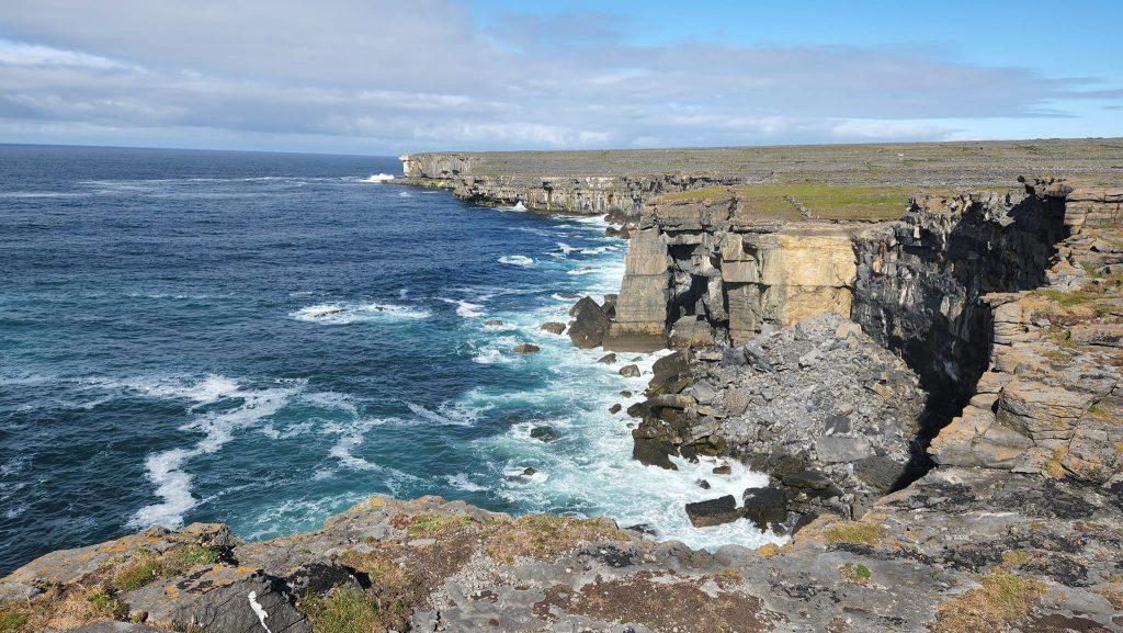 Ocean cliffs at one end of the island of Inishmore. 